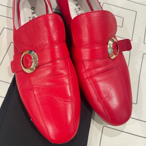 Daniella Shevel Red Leather Loafers - Picture 3 of 15